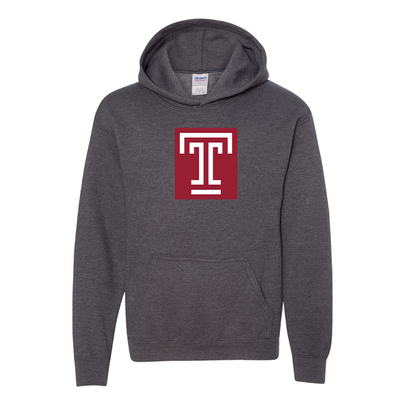 Youth Temple Owls Gildan Heavy Blend  Hooded Sweatshirt